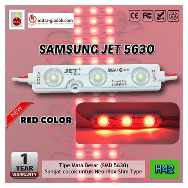 LED Module JET Samsung SMD 5630 Wide Dove | 3 Mata - RED LED Module JET Samsung SMD 5630 Wide Dove | 3 Mata - RED